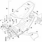 600 Sno Pro Топливный бак ,сиденье и задний фонарь