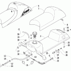 AC 120 Топливный бак ,сиденье и задний фонарь