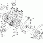 F1000 EFI SP Вариатор и опора двигателя