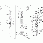 600 SP Задняя  подвеска, передний амортизатор
