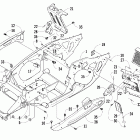 Crossfire 500 EFI Передняя рама и подножки