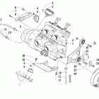 F5 EFI LXR Вариатор и опора двигателя