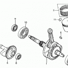 TRX300 Piston @ rings @ crankshaft