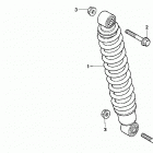 TRX300 Задний амортизатор