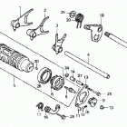 TRX300 Вилки и валы выбора передач
