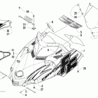 Firecat 600 EFI Капот и ветровое стекло