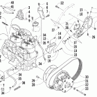 King Cat 900 EFI Вариатор и опора двигателя