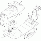 T660 Turbo Trail Топливный бак ,сиденье и задний фонарь