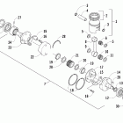 Firecat 600 EFI Поршень и коленчатый вал