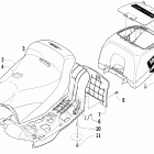 Sabercat 600 EFI Seat and storage box assembly