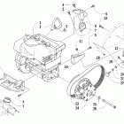 Bearcat 570 Вариатор и опора двигателя