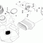 Firecat 500 SP Воздушный глушитель, карбюратор, и монтаж топливно...
