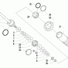 Firecat 500 Задняя  подвеска, передний амортизатор