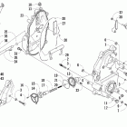 Sabercat 500 LX Dropcase and chain tension assembly (lx)