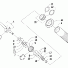 King Cat 900 Задняя  подвеска, передний амортизатор