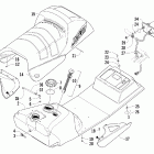 ZR 900 EFI Топливный бак ,сиденье и задний фонарь