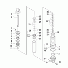 440 SP Задняя  подвеска, передний амортизатор