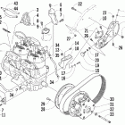 King Cat 900 EFI Вариатор и опора двигателя