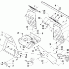 440 SP Footrest and steering support assembly