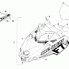 Firecat LE Hood and windshield assembly (700 efi team arctic)