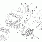 Bearcat 570 Вариатор и опора двигателя