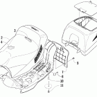 Sabercat 500 LX Seat and storage box assembly