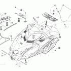 Firecat 600 EFI EB Капот и ветровое стекло