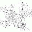Mountain Cat 600 EFI Вариатор и опора двигателя