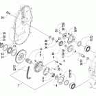 Sabercat 600 Drive / reverse dropcase assembly (lx)