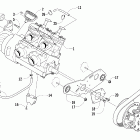 440 SP Вариатор и опора двигателя