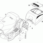 Sabercat 500 Seat and storage box assembly