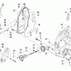 Sabercat 500 Dropcase and chain tension assembly (lx)