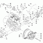 Mountain Cat 900 Вариатор и опора двигателя