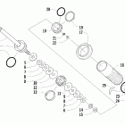 Firecat 600 EFI EB Задняя  подвеска, передний амортизатор