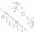 Firecat 500 Задняя  подвеска, передний амортизатор