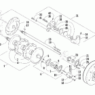 Z 440 SNO PRO Вал приводной трака и тормоза