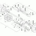 ZL 600 EFI SS Drive train shafts and brake assemblies (esr)