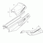 Firecat 500-700 Belly pan, tunnel, and seat assemblies (sabercat)