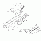 Firecat 500-700 Belly pan, tunnel, and seat assemblies (patriot)