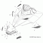 800 DRAGON SWITCHBACK/ES/INTL ALL OPTIONS-S10PS8 Body, hood screens and hinge asm.