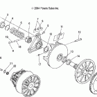 500/600 XC SP EDGE/M-10 - S05NE5CS Drive clutch (electric start models)