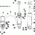 600/700/800 PRO X/PRO X2 - S04NX6ES Front track shock (pro x 2)