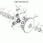 500/600 XC SP EDGE/M-10 - S04NP5CS Drive clutch (manual start models)