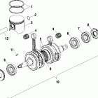 600 CLASSIC TOURING - S01ST6ES Поршень и коленвал