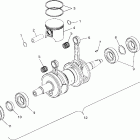 600 XC SP - 099SP6DS Поршень и коленвал