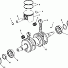600 XC - 0981758 Поршень и коленвал