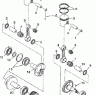 500 - 0982764A Piston and crankshaft 500 indy 0982764(a)(b) and e...