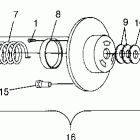 E971776 EURO 600 XC Driven clutch 600 xc 0971776 and european 600 xc e...