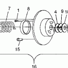 E970566 EURO 700 SKS Driven clutch 700 rmk 0970966, 700 sks 0970566, an...