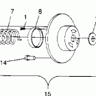 0961660 440 XCR Driven clutch 440 xcr 0961660